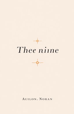A classy minimal book cover featuring a soft, neutral color palette