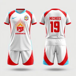 An engaging and dynamic sports uniform design featuring both front and back views