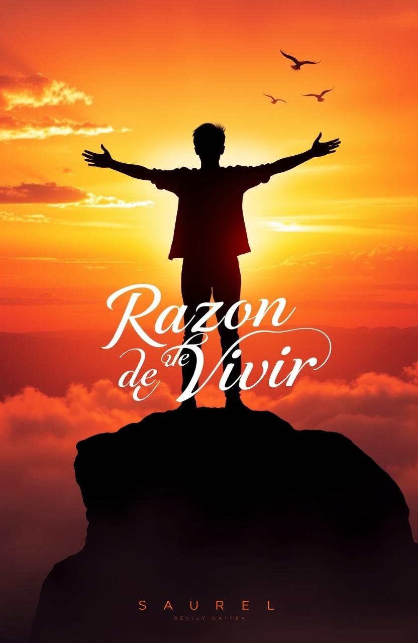 Design a captivating album cover for the song 'Razón de Vivir', focusing on themes of life, love, and hope