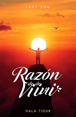 Design a captivating album cover for the song 'Razón de Vivir', focusing on themes of life, love, and hope