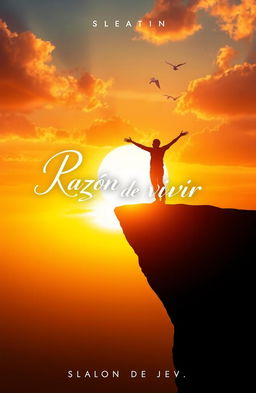 Design a captivating album cover for the song 'Razón de Vivir', focusing on themes of life, love, and hope