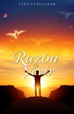 Design a captivating album cover for the song 'Razón de Vivir', focusing on themes of life, love, and hope