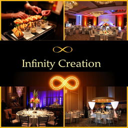 Visuals showcasing the diverse services provided by Infinity Creation, a company specializing in event management