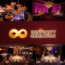 Visuals showcasing the diverse services provided by Infinity Creation, a company specializing in event management