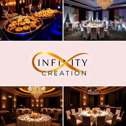 Visuals showcasing the diverse services provided by Infinity Creation, a company specializing in event management