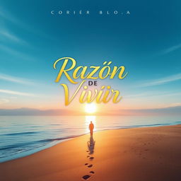Create a stunning album cover for the song 'Razón de Vivir' with dimensions of 3000 x 3000 pixels