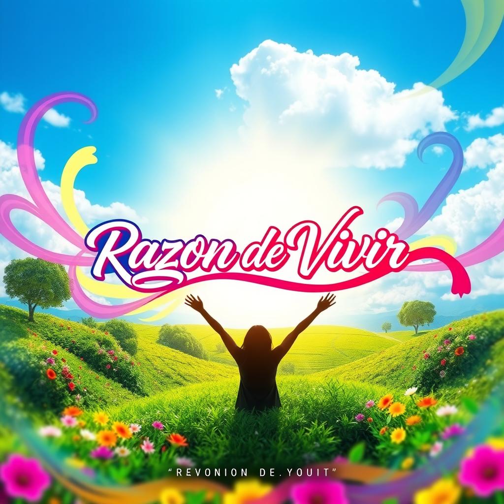 A vibrant and artistic album cover for the song 'Razón de Vivir'