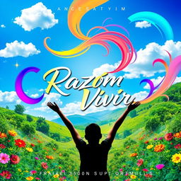 A vibrant and artistic album cover for the song 'Razón de Vivir'
