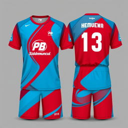 A stylish and cool badminton sports uniform design featuring both front and back views