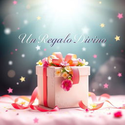 Create a stunning album cover for the song 'Un Regalo Divino' with dimensions of 3000 x 3000 pixels