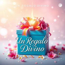Create a stunning album cover for the song 'Un Regalo Divino' with dimensions of 3000 x 3000 pixels