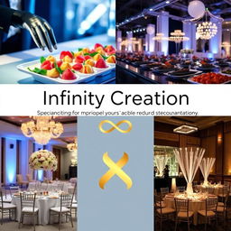 Realistic images showcasing the operations of Infinity Creation, a company specializing in comprehensive event management services