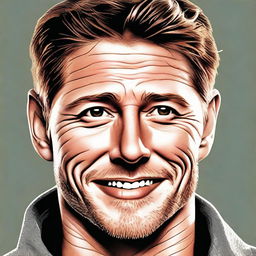 This is a high-quality digital art image depicting a man who closely resembles actor Jensen Ackles