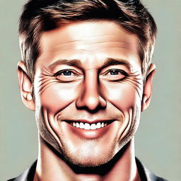 This is a high-quality digital art image depicting a man who closely resembles actor Jensen Ackles