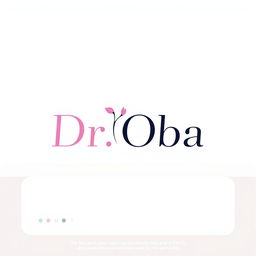 A clean and elegant logo design for a skin and body care brand named 'Dr