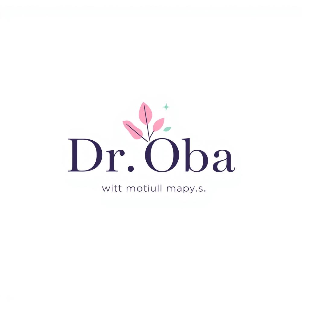 A clean and elegant logo design for a skin and body care brand named 'Dr