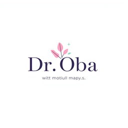 A clean and elegant logo design for a skin and body care brand named 'Dr