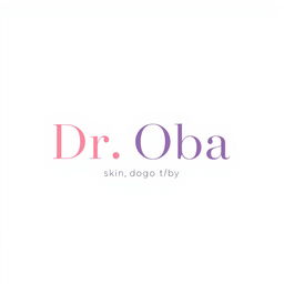 A clean and elegant logo design for a skin and body care brand named 'Dr