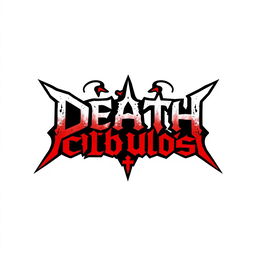 A simple and bold logo design for a metal band called 'Death Clouds'