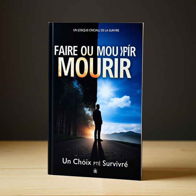 A captivating book cover design for 'Faire ou Mourir: Un Choix pour Survivre'