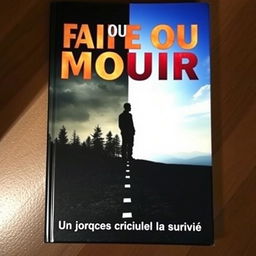 A captivating book cover design for 'Faire ou Mourir: Un Choix pour Survivre'