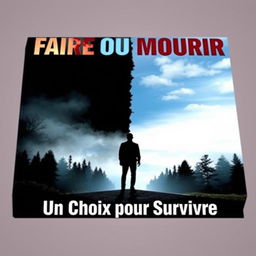 A captivating book cover design for 'Faire ou Mourir: Un Choix pour Survivre'