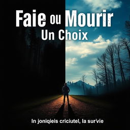 A captivating book cover design for 'Faire ou Mourir: Un Choix pour Survivre'
