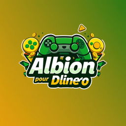 A logo design for 'Albión Online' featuring the phrase 'Locos por Dinero'