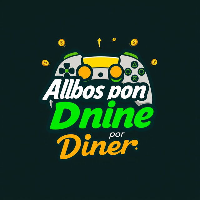 A logo design for 'Albión Online' featuring the phrase 'Locos por Dinero'