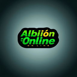 A vibrant and modern logo design for 'Albión Online', featuring the phrase 'Locos por Dinero'