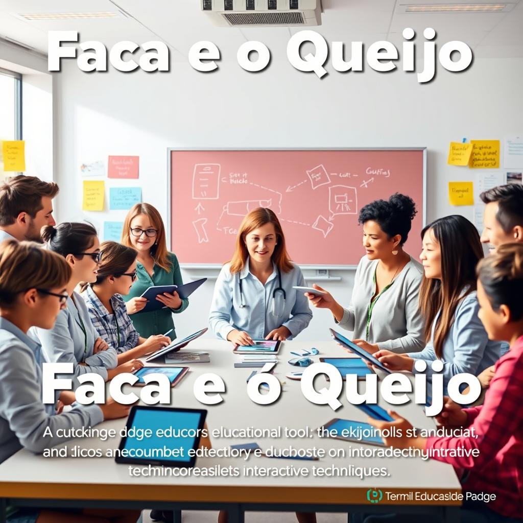 Faca e o Queijo, a cutting-edge educational tool designed for educators that illustrates innovative teaching methods and incorporates interactive learning techniques