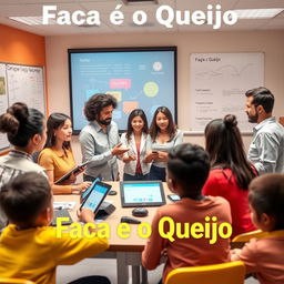 Faca e o Queijo, a cutting-edge educational tool designed for educators that illustrates innovative teaching methods and incorporates interactive learning techniques