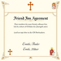 A formal document titled 'Friend Group Agreement'