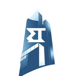 A modern and sleek logo design featuring the Greek letter 'π' as the main element, creatively integrated into the silhouette of a contemporary building
