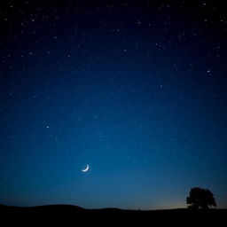 A beautifully starry night sky filled with countless bright stars twinkling against a deep blue backdrop