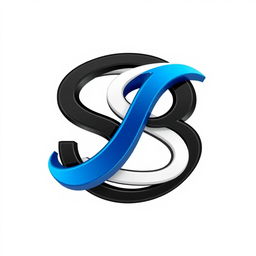 An artistic and modern icon featuring the letters 'SB' creatively intertwined