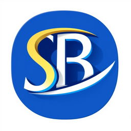 An artistic and modern icon featuring the letters 'SB' creatively intertwined