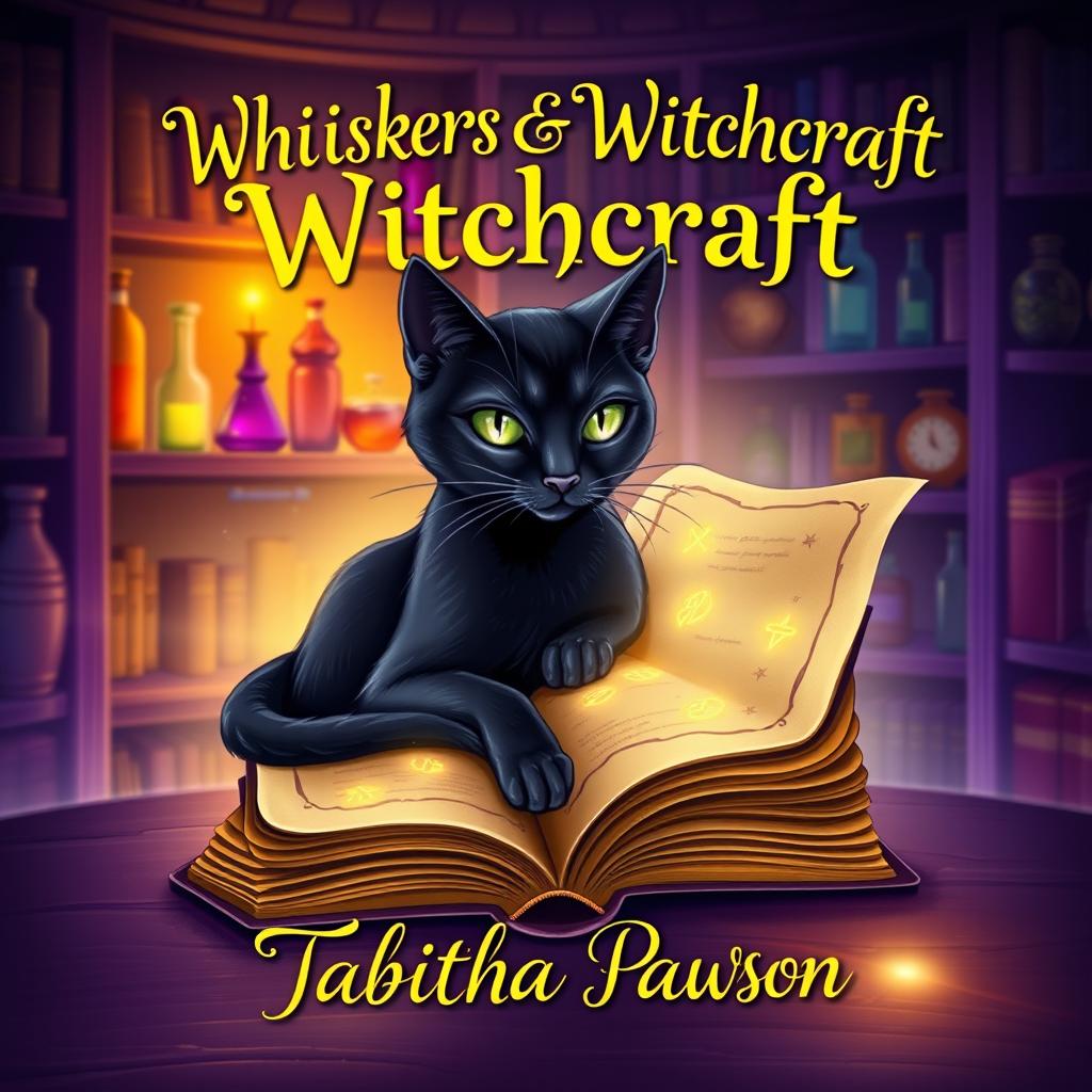 A whimsical book cover design depicting a cozy mystery theme