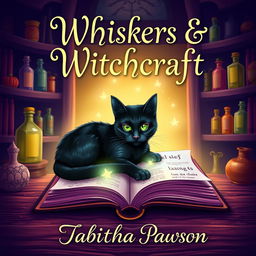 A whimsical book cover design depicting a cozy mystery theme