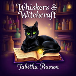 A whimsical book cover design depicting a cozy mystery theme