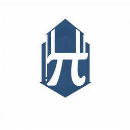 A creative logo design that combines elements of a building and the mathematical symbol π (pi)