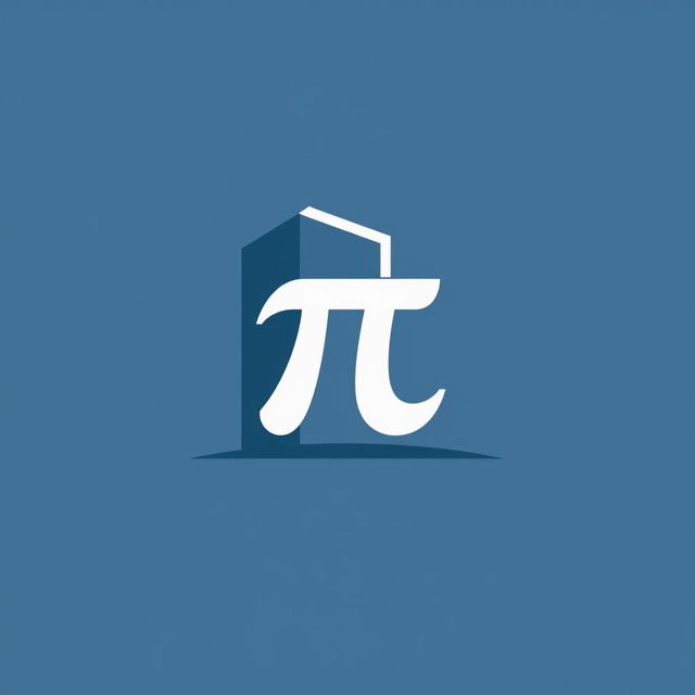 A creative logo design that combines elements of a building and the mathematical symbol π (pi)