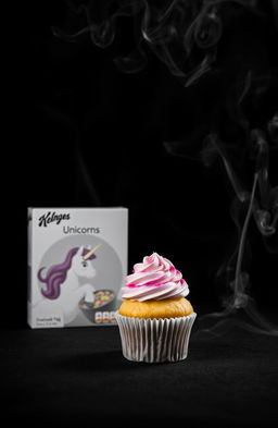 A black background with a touch of smoke