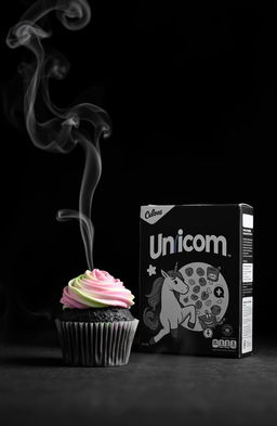 A black background with a touch of smoke