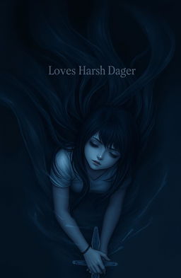 A hauntingly beautiful scene depicting a girl sinking into water, her expression a mixture of sorrow and betrayal