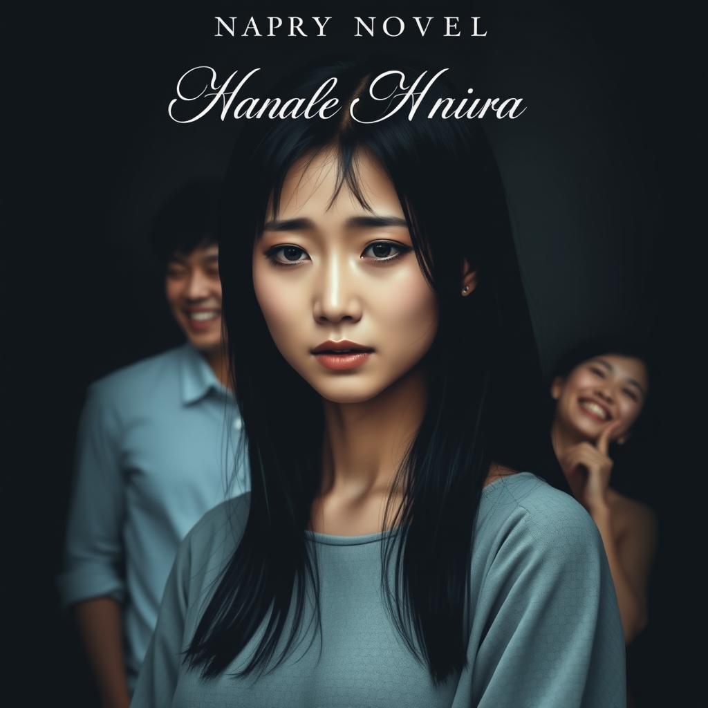 A novel cover featuring a crying Asian woman in the foreground, with tears glistening on her cheeks, conveying a profound sense of hurt and despair