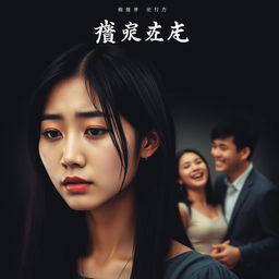 A novel cover featuring a crying Asian woman in the foreground, with tears glistening on her cheeks, conveying a profound sense of hurt and despair