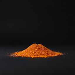 A mound of paprika powder spilled on a flat surface, with no other objects or distractions in the image