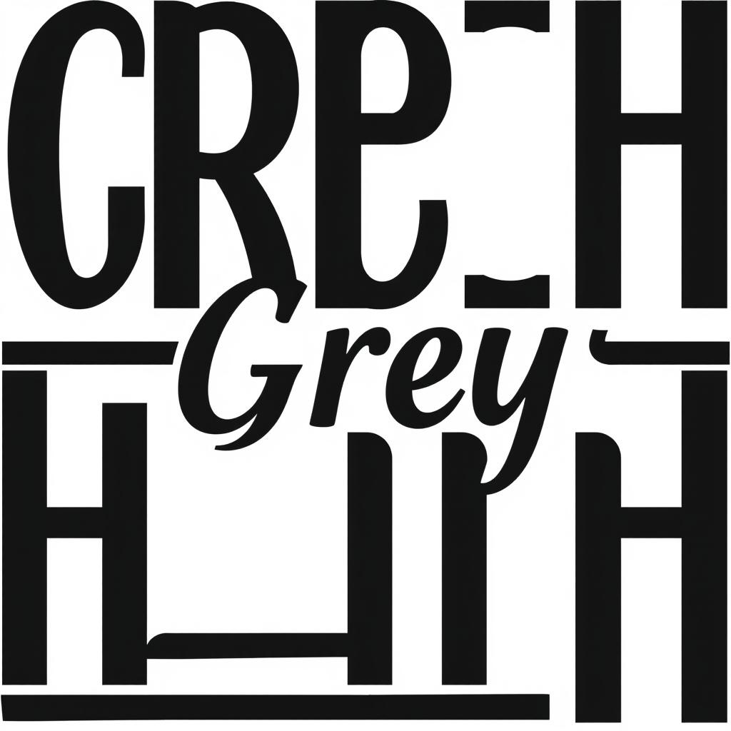 A stylized version of the word "Greyham" with bold, modern typography