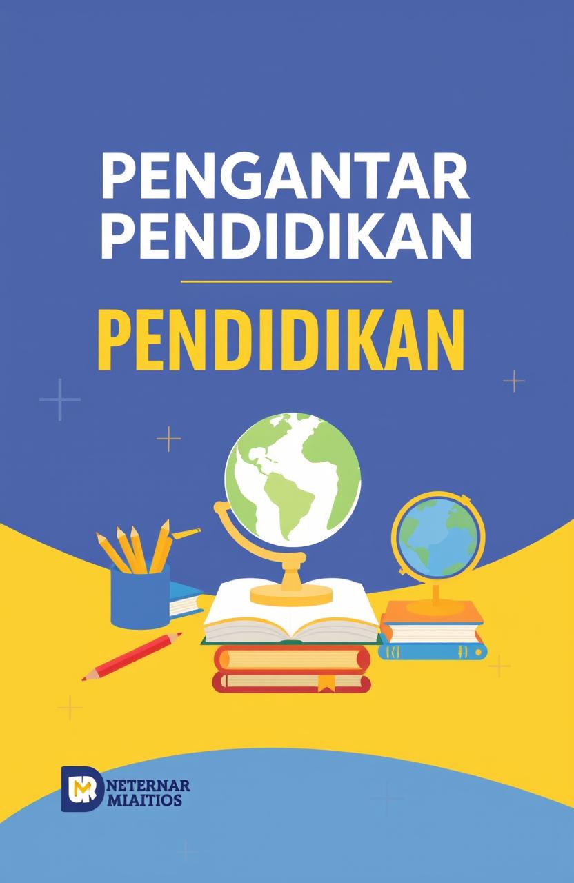 A book cover design featuring the title 'Pengantar Pendidikan' prominently displayed